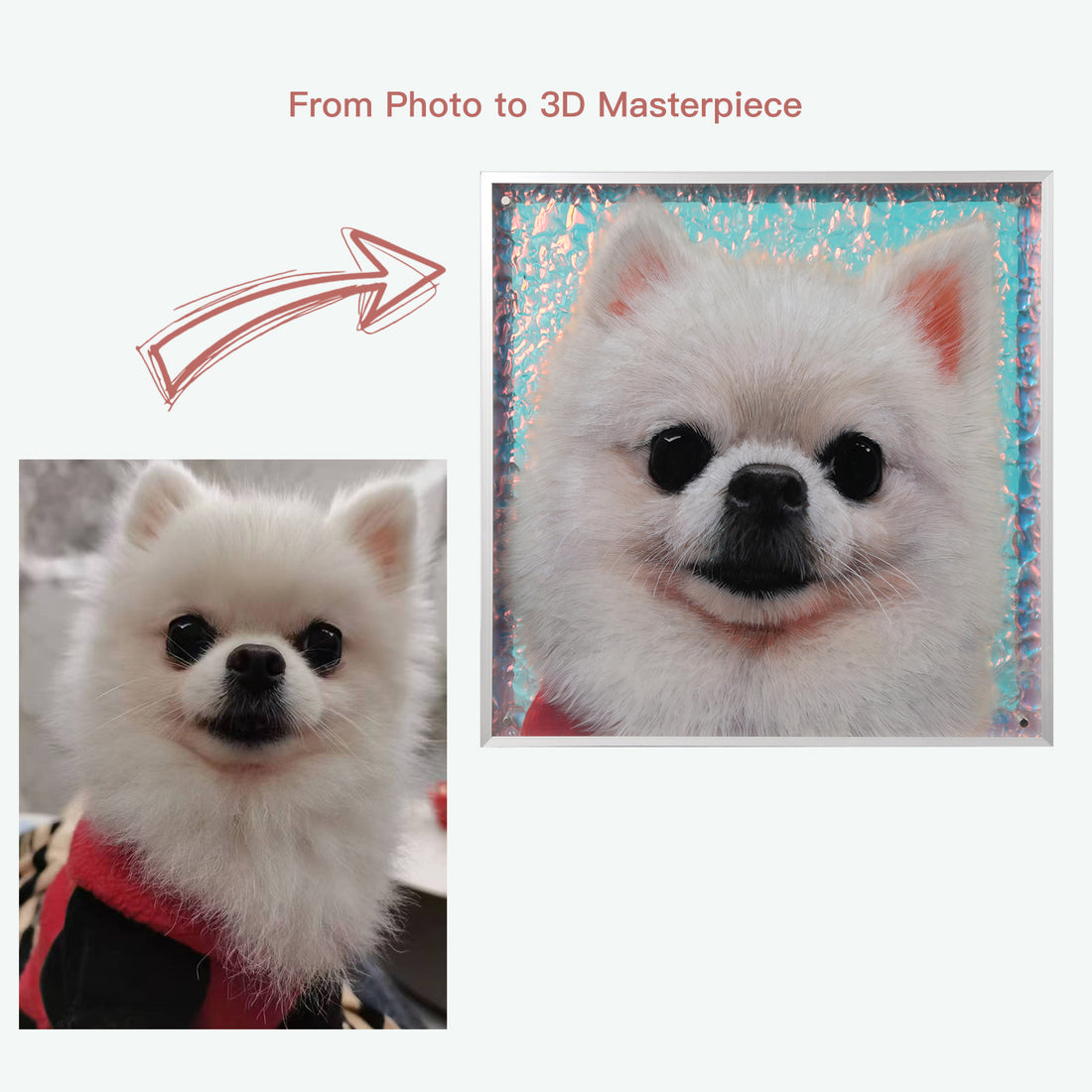 Custom 3D Acrylic Pet Painting | Handmade Layered Pet Art